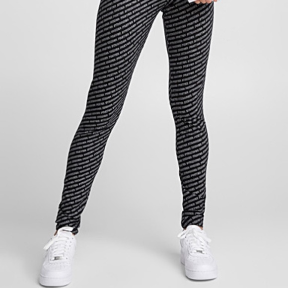 Retro high rise sporty motivational organic cotton leggings EUC - Picture 8 of 8